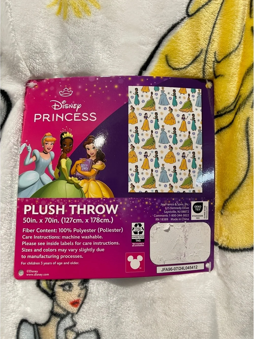 Disney Princess Plush Throw Blanket 50x70 Inches